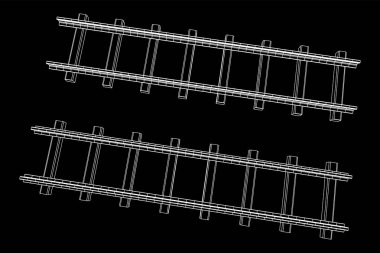 Demiryolu tel kafes örgü vektörü