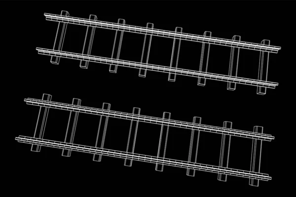 Vecteur de treillis métallique ferroviaire — Image vectorielle