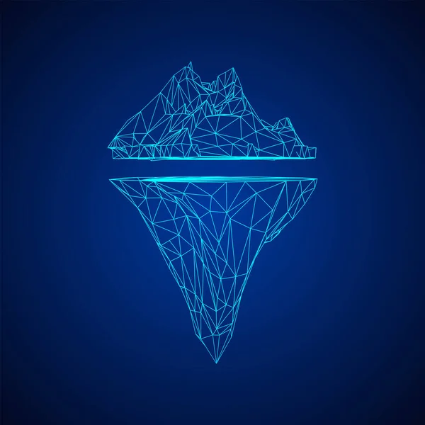 Iceberg ilustración moderna abstracta del negocio — Vector de stock