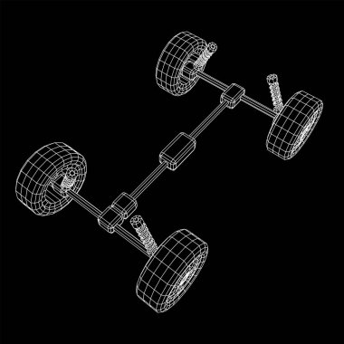 Chassis direksiyon rafı. Otomobil servisi araba tamiri kavramı.