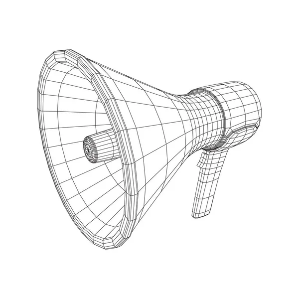 Megaphone ή bullhorn για την ενίσχυση της φωνής — Διανυσματικό Αρχείο