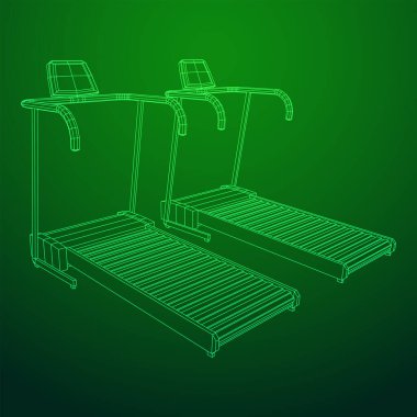 Koşu bandı makinesi. Spor salonu ve fitness ekipmanları