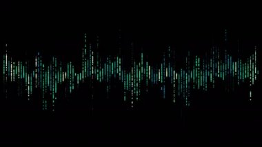Ses kaydının görüntülenmesi, yapay zeka. Müzik eşitleyici