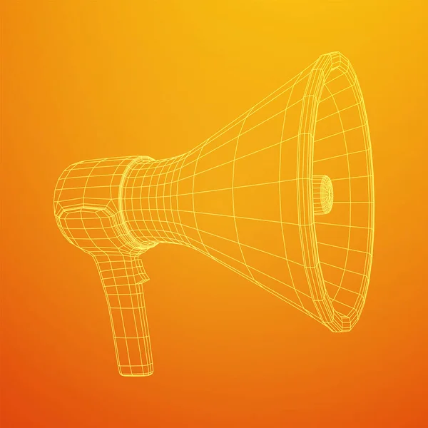 Mégaphone ou bullhorn pour amplifier la voix — Image vectorielle