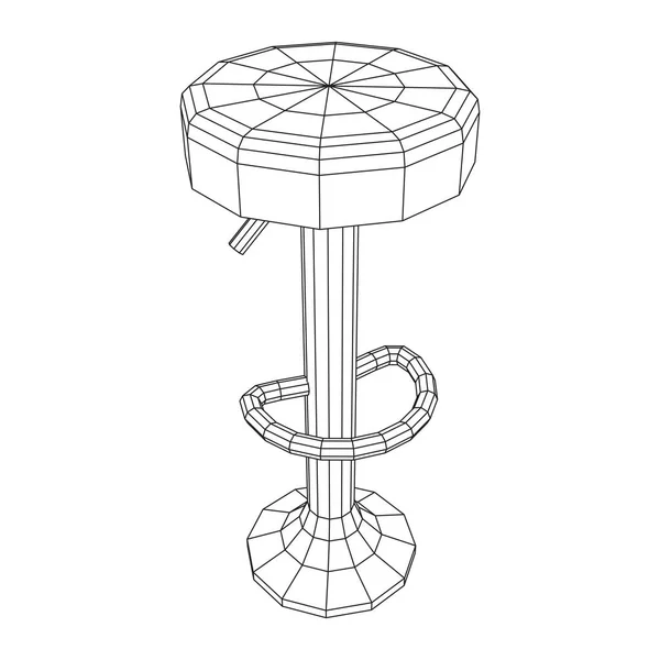 レトロなヴィンテージバースツール。高い椅子. — ストックベクタ