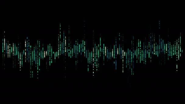 Visualisering av röstinspelning, artificiell intelligens. Musikutjämnare — Stockvideo