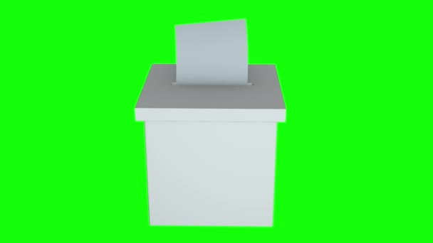 空白の選挙箱投票キャンペーン — ストック動画