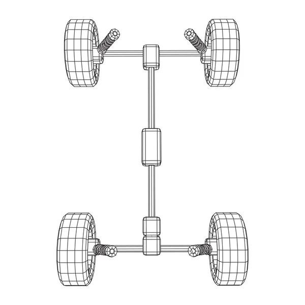 Support de direction du châssis. Service de réparation automobile concept de voiture . — Image vectorielle