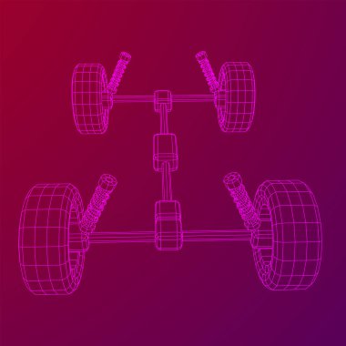 Chassis direksiyon rafı. Otomobil servisi araba tamiri kavramı.