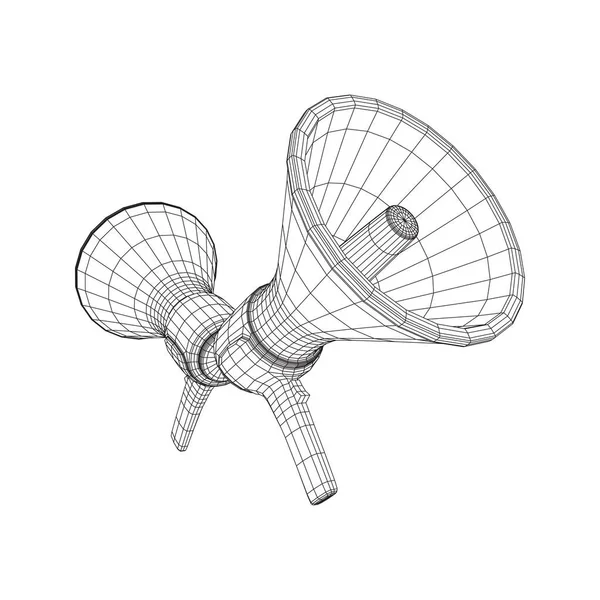 Megafoon of megafoon voor het versterken van de stem — Stockvector