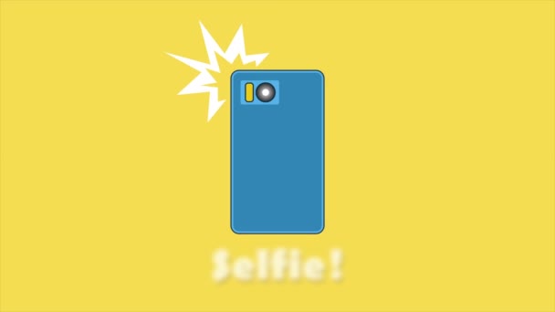 Alarak selfie smartphone cep telefonu ile. — Stok video