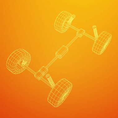 Chassis direksiyon rafı. Otomobil servisi araba tamiri kavramı.