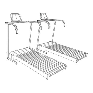 Koşu bandı makinesi. Spor salonu ve fitness ekipmanları