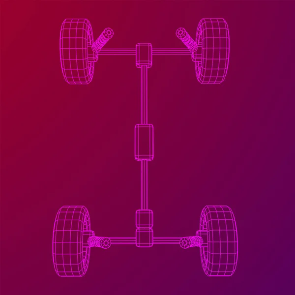 Шасі кермової стійки. Концепція ремонту автомобілів автосервісу . — стоковий вектор