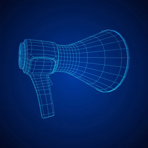Mégaphone ou bullhorn pour amplifier la voix — Image vectorielle