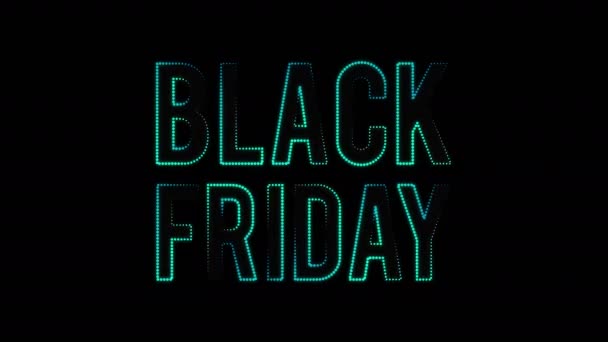 Black Friday texto venda, luzes móveis — Vídeo de Stock