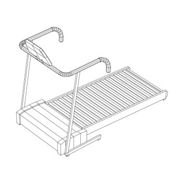 Koşu bandı makinesi. Spor salonu ve fitness ekipmanları