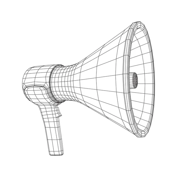 Megafon nebo megafon pro zesílení hlasu — Stockový vektor