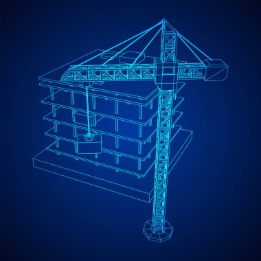 Vinç kablosu ile yapım aşamasında