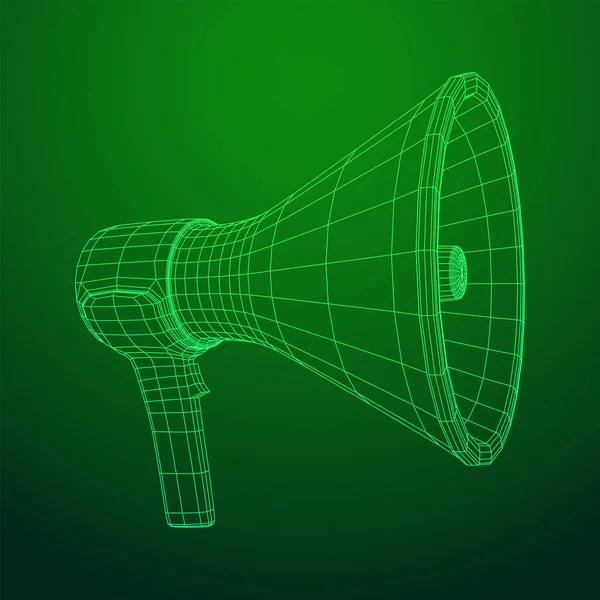 Megaphone or bullhorn for amplifying voice — Stock Vector