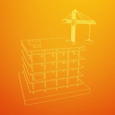 Vinç kablosu ile yapım aşamasında