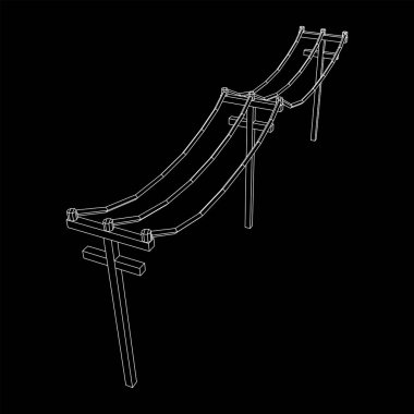 Güç iletimi yüksek voltaj pilonu