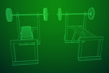 Ağırlıkları olan Barbell. Spor salonu ekipmanları