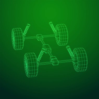 Chassis direksiyon rafı. Otomobil servisi araba tamiri kavramı.