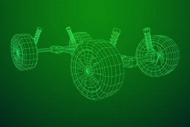 Chassis direksiyon rafı. Otomobil servisi araba tamiri kavramı.