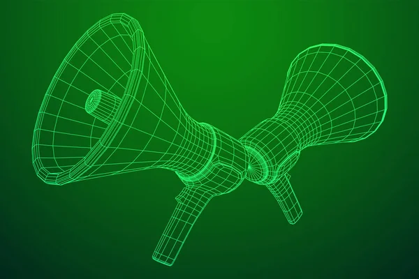 Megafon eller signalhorn för att förstärka rösten — Stock vektor
