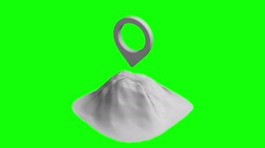 Dağ zirvesinde coğrafi harita iğnesi