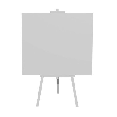 Tuvalli boş beyaz sehpa