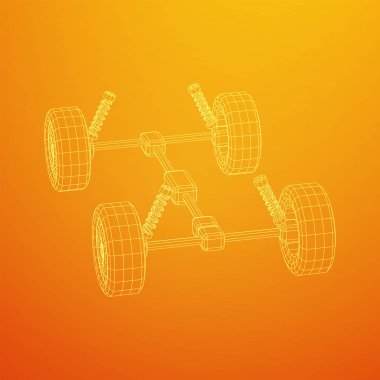 Chassis direksiyon rafı. Otomobil servisi araba tamiri kavramı.