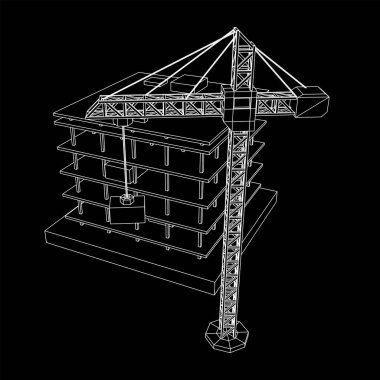 Vinç kablosu ile yapım aşamasında