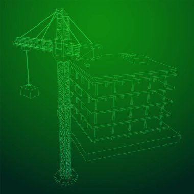 Vinç kablosu ile yapım aşamasında