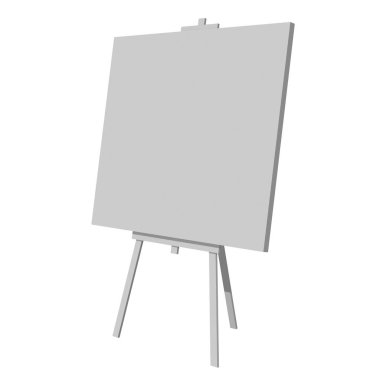 Tuvalli boş beyaz sehpa