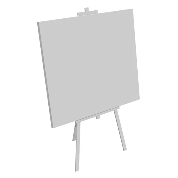 Blank white easel with canvas Stock Illustration #120695028