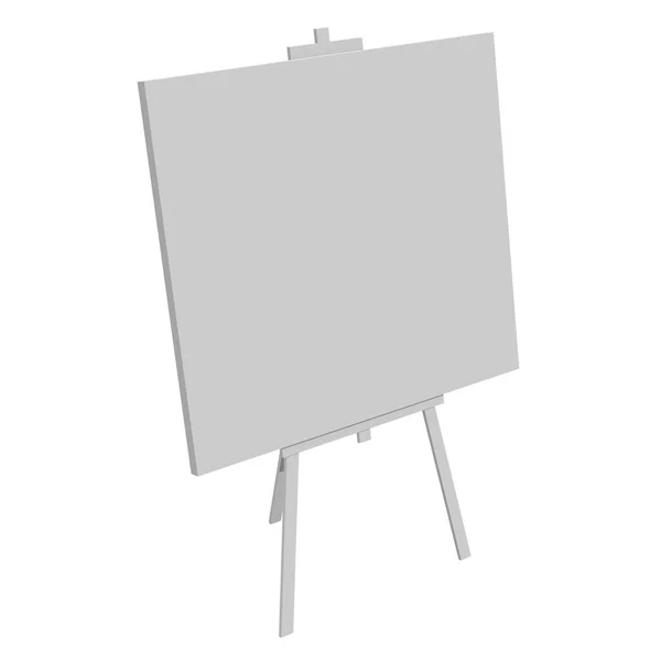 Blank white easel with canvas — Stock Photo, Image