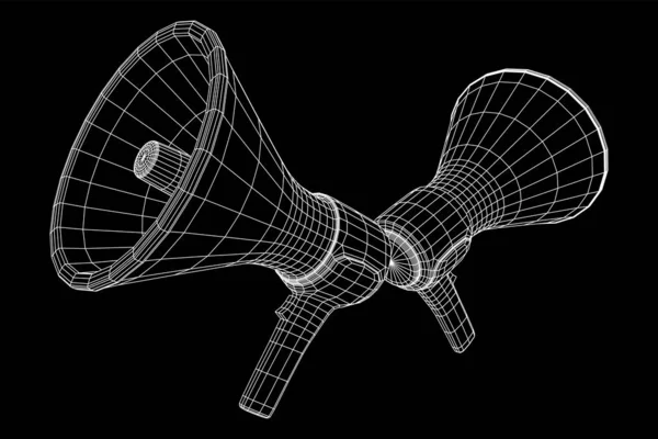 Megafoon of megafoon voor het versterken van de stem — Stockvector