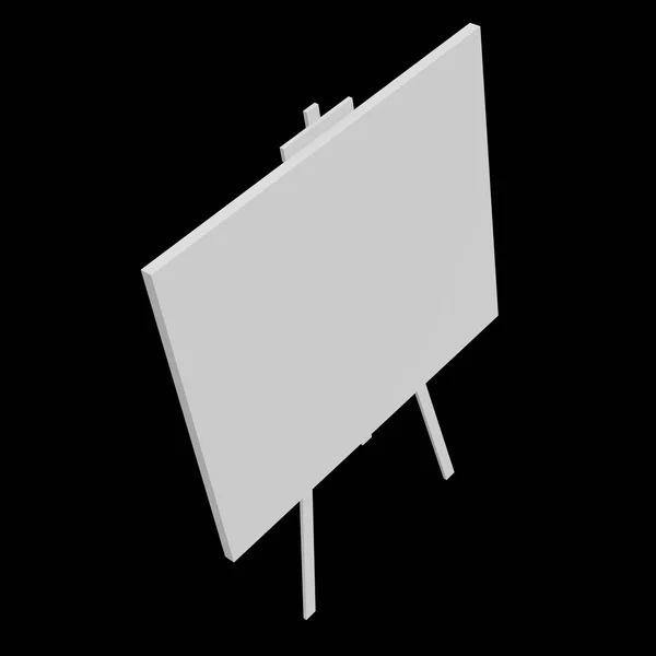 Üres fehér állvány vászonnal — Stock Fotó
