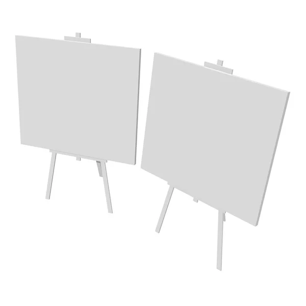 Blank white easel with canvas — Stock Photo, Image