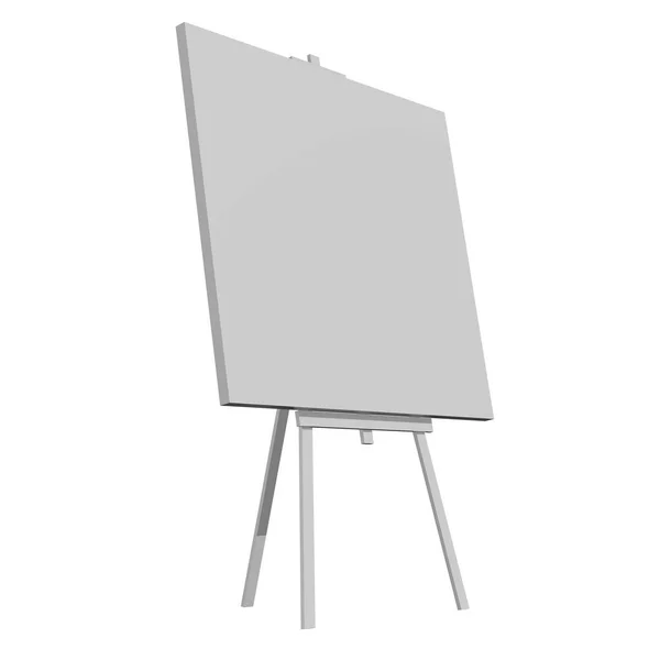 Blank white easel with canvas — Stock Photo, Image