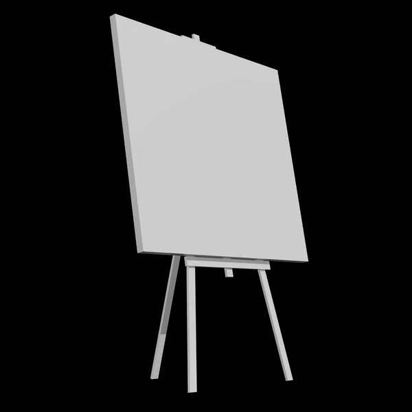 Blank white easel with canvas Stock Illustration #120695028