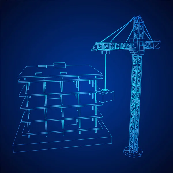 Vinç kablosu ile yapım aşamasında