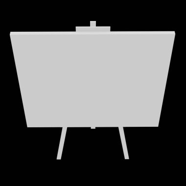 Tuvalli boş beyaz sehpa