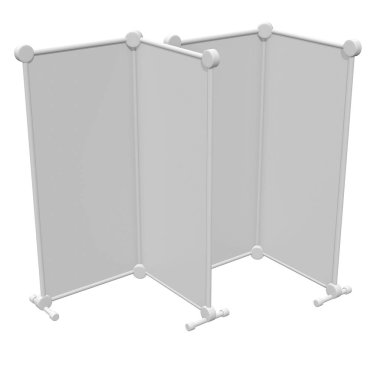 Afiş standları olarak boş topla