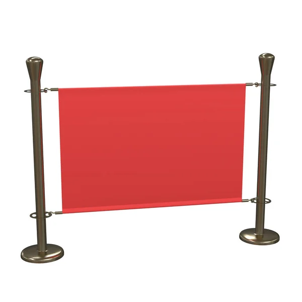 Banner Stand vermelho e dourado — Fotografia de Stock