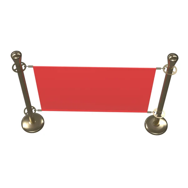 Banner Stand vermelho e dourado — Fotografia de Stock