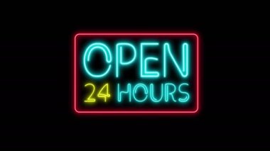 24 Saat Aç Neon Işığı