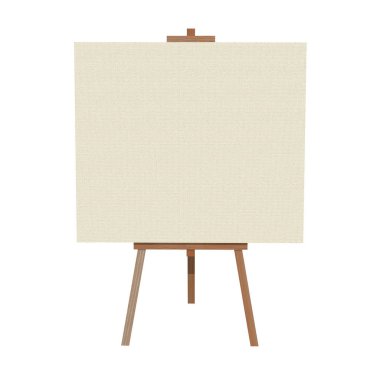 Boş odun sehpası ve tuval